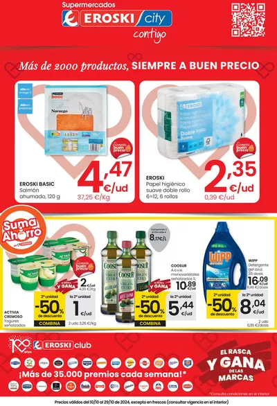 Catálogo Eroski en Utrera | Más de 2000 productos, SIEMPRE A BUEN PRECIO | 10/10/2024 - 29/10/2024