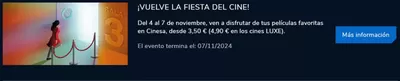 Ofertas de Ocio en Churra | Fiesta del Cine! de Cinesa | 4/11/2024 - 7/11/2024