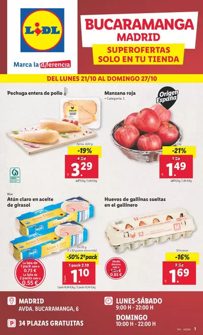 Catálogo Lidl en Tres Cantos | SUPEROFERTAS BUCARAMANGA | 21/10/2024 - 27/10/2024