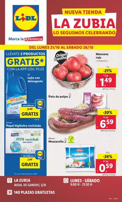 Catálogo Lidl en Chauchina | DEL LUNES 21/10 AL SÁBADO 26/10 La Zubia | 21/10/2024 - 27/10/2024