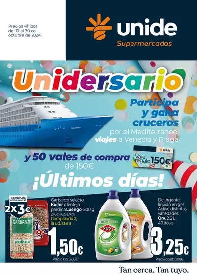 Catálogo Unide Supermercados en Cabo Blanco | Unidersario - UNIDE Supermercados Canarias | 17/10/2024 - 30/10/2024