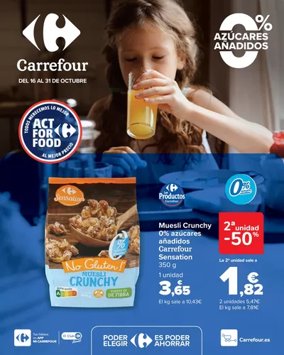 Catálogo Carrefour en Valleseco | SIN AZÚCARES AÑADIDOS | 16/10/2024 - 31/10/2024