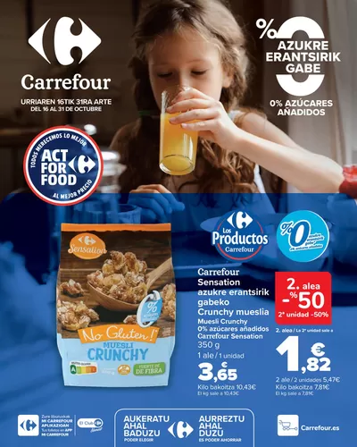 Catálogo Carrefour en Azpeitia | SIN AZÚCARES AÑADIDOS | 16/10/2024 - 31/10/2024