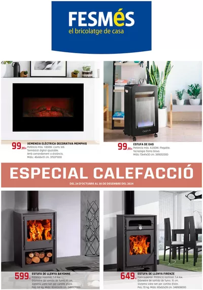 Ofertas de Hogar y Muebles en Sant Pere de Ribes | Especial Calefacció de Fes Més | 24/10/2024 - 30/12/2024