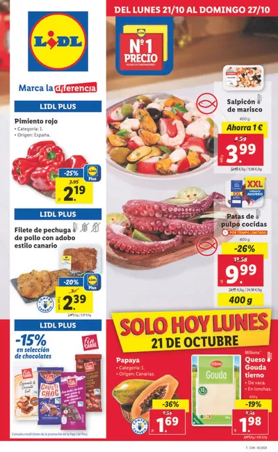 Catálogo Lidl en Valleseco | № 1 PRECIO | 21/10/2024 - 27/10/2024