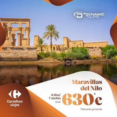 Ofertas de Viajes en Xirivella | MARAVILLAS DEL NILO - DESDE 630€ de Carrefour Viajes | 16/10/2024 - 27/10/2024