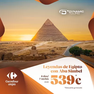 Ofertas de Viajes en Xirivella | Leyendas de Egipto desde 539€  de Carrefour Viajes | 18/10/2024 - 28/10/2024