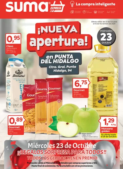 Catálogo Suma Supermercados en Punta del Hidalgo | Nueva apertura! | 23/10/2024 - 12/11/2024