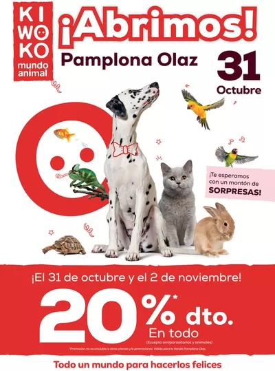 Catálogo Kiwoko en Ezcabarte | ¡Abrimos! KIWOKO Pamplona Olaz | 31/10/2024 - 27/11/2024