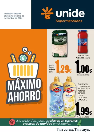 Catálogo Unide Supermercados en Arico | Máximo Ahorro UNIDE Supermercados Canarias | 31/10/2024 - 13/11/2024