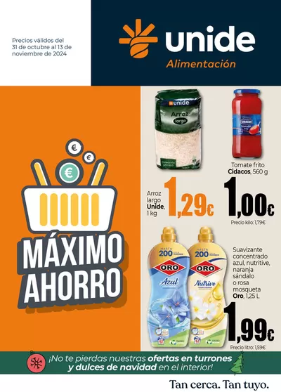 Catálogo UNIDE Alimentación en Taibique | Máximo Ahorro - UNIDE Alimentación Canarias | 31/10/2024 - 13/11/2024