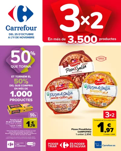 Catálogo Carrefour en Rajadell | 3x2 | 25/10/2024 - 11/11/2024