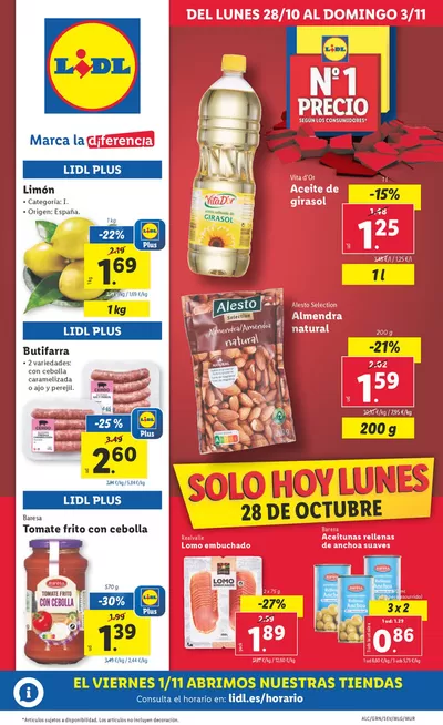 Catálogo Lidl en Colmenar del Arroyo | № 1 PRECIO | 28/10/2024 - 3/11/2024