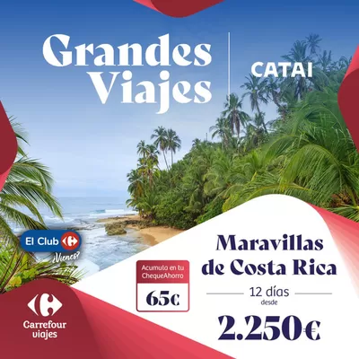 Ofertas de Viajes en Begues | Maravillas de Costa Rica desde 2.250€  de Carrefour Viajes | 24/10/2024 - 31/10/2024