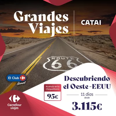 Ofertas de Viajes en Blanca | Descubriendo el Oeste - EEUU desde 3.115€  de Carrefour Viajes | 24/10/2024 - 31/10/2024