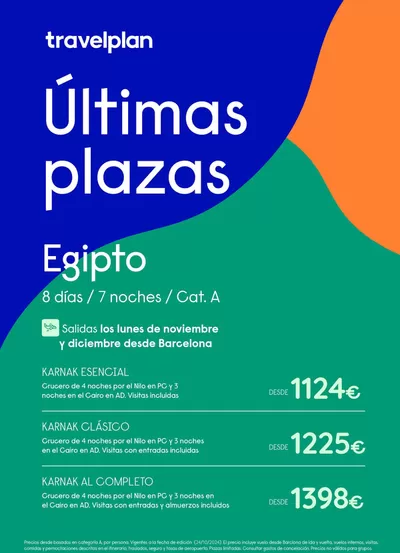 Ofertas de Viajes en Azpeitia | Travelplan Egipto de Travelplan | 25/10/2024 - 10/11/2024