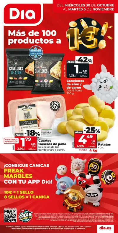 Catálogo Dia en Torvizcón | Más de 100 productos a 1€ del 30/10 al 5/11 | 30/10/2024 - 5/11/2024