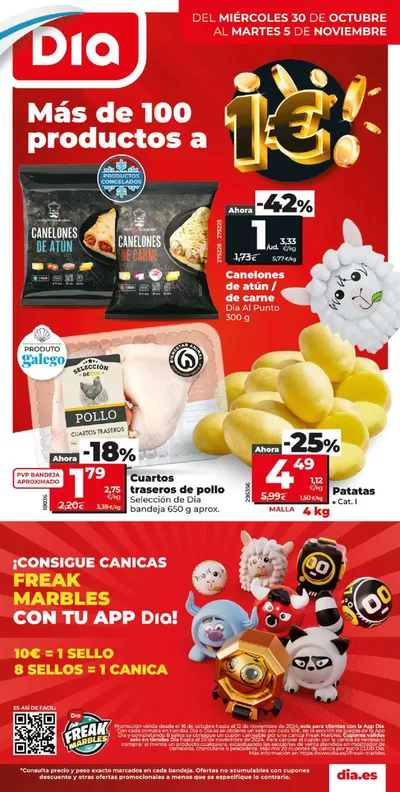 Catálogo Dia | Más de 100 productos a 1€ del 30/10 al 5/11 | 30/10/2024 - 5/11/2024