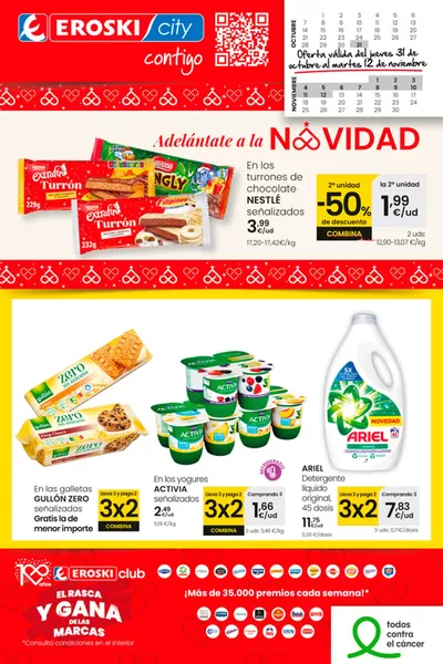 Ofertas de Hiper-Supermercados en Valadouro | Adelántate a la NAVIDAD EROSKI CITY de Eroski | 31/10/2024 - 12/11/2024