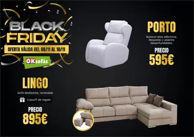 Ofertas de Hogar y Muebles en Muela | Black Friday de OKSofas | 1/11/2024 - 30/11/2024