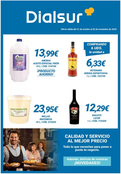 Catálogo Dialsur Cash & Carry en Massanassa | Oferta Horeca | 31/10/2024 - 20/11/2024