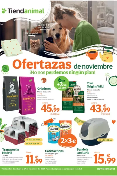 Catálogo Tiendanimal en Zaragoza | Ofertazas de noviembre  | 31/10/2024 - 27/11/2024