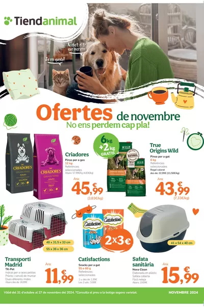 Catálogo Tiendanimal en Tarragona | Ofertes de noviembre | 31/10/2024 - 27/11/2024