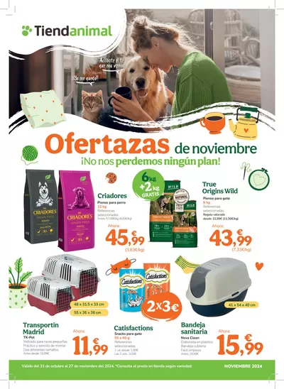 Catálogo Tiendanimal en Alcobendas | Ofertazas de noviembre | 31/10/2024 - 27/11/2024