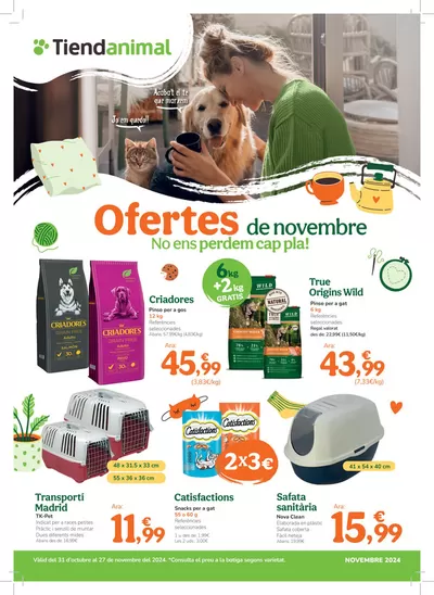 Catálogo Tiendanimal en Barcelona | Ofertes de novembre | 31/10/2024 - 27/11/2024