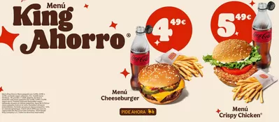 Ofertas de Restauración en Friol | Menú King Ahorro  de Burger King | 4/11/2024 - 30/11/2024