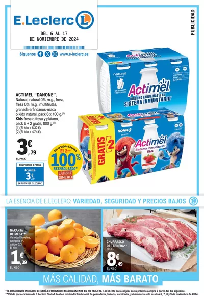 Catálogo E.Leclerc en Soria | HIPER OFERTAS | 6/11/2024 - 17/11/2024