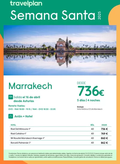 Catálogo Travelplan | Travelplan Marrakech | 6/11/2024 - 30/11/2024