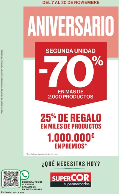 Catálogo Supercor en Zaragoza | Supercor supermercado ofertas quincenales península | 7/11/2024 - 20/11/2024