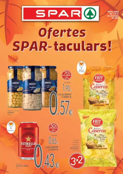 Catálogo Valvi Supermercats en Banyoles | Ofertes SPAR-taculars! | 7/11/2024 - 27/11/2024