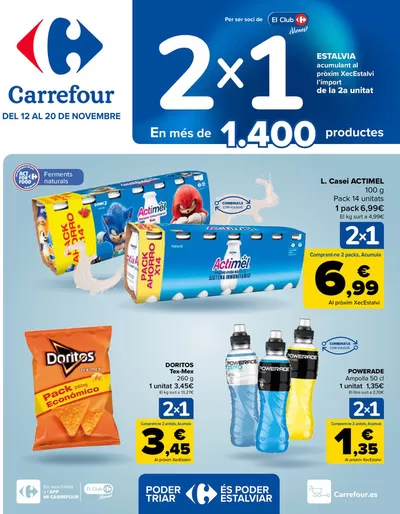 Ofertas de Hiper-Supermercados en Montgat | 2X1 de Carrefour | 12/11/2024 - 20/11/2024