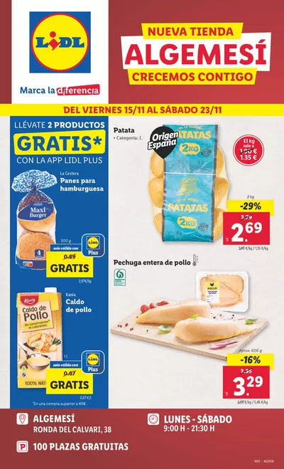 Catálogo Lidl en Algemesí | NUEVA TIENDA ALGEMESÍ | 15/11/2024 - 23/11/2024