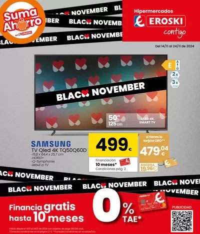 Catálogo Eroski en Arnedo | Black november | 14/11/2024 - 24/11/2024