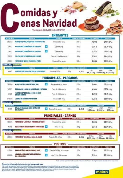 Catálogo Makro en Elche | Selección Comidas y Cenas Navidad Levante | 12/11/2024 - 18/11/2024