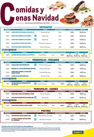 Catálogo Makro en Bormujos | Selección Comidas y Cenas Navidad Sur II | 12/11/2024 - 18/11/2024