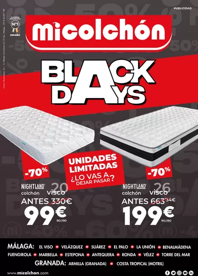 Catálogo Mi Colchón en San Pedro de Alcántara | MiColchón - ¡BLACK DAYS! Hasta -70% de descuento | 12/11/2024 - 30/11/2024