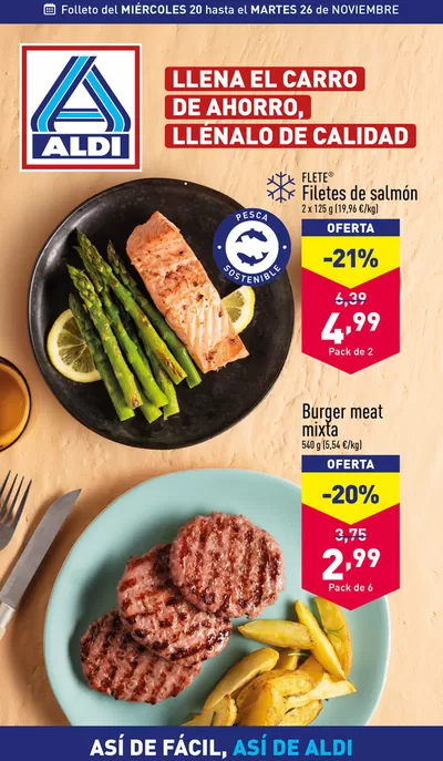 Ofertas de Hiper-Supermercados en Muela | Así de fácil, así de Aldi de ALDI | 20/11/2024 - 26/11/2024