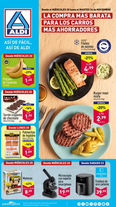 Ofertas de Hiper-Supermercados en Melilla | Así de fácil, así de Aldi de ALDI | 20/11/2024 - 26/11/2024