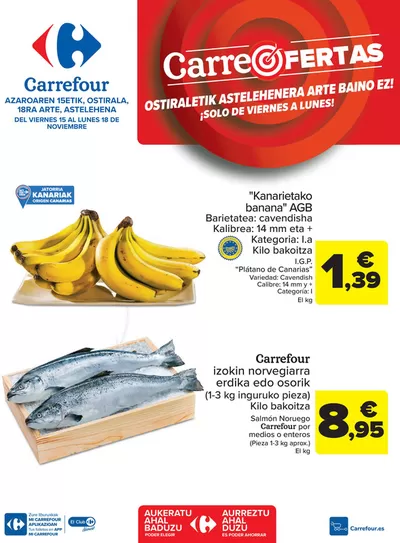 Ofertas de Hiper-Supermercados en Hondarribia |  CARREOFERTAS de Carrefour | 15/11/2024 - 18/11/2024