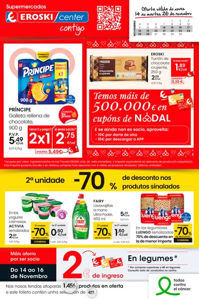 Catálogo Eroski en Lugo | Temos máis de 500.000 € en cupóns de NADAL  | 14/11/2024 - 26/11/2024