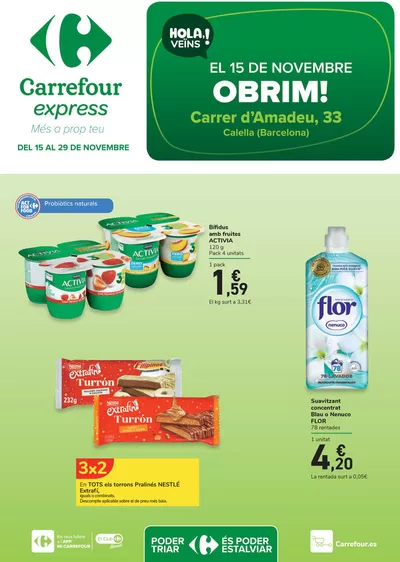 Catálogo Carrefour Express en Calella | ¡Abrimos! | 15/11/2024 - 29/11/2024