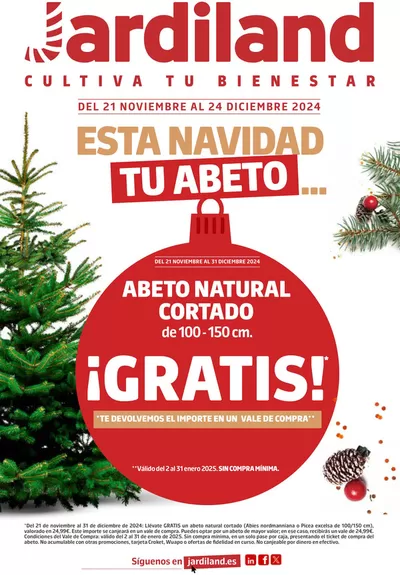 Catálogo Jardiland | La Pobla: Esta Navidad tu abeto natural cortado de 100-150 cm | 21/11/2024 - 24/12/2024