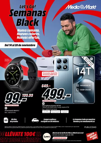 Ofertas de Informática y Electrónica en Épila | Semanas Black! de MediaMarkt | 14/11/2024 - 20/11/2024