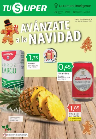 Ofertas de Hiper-Supermercados en Alhama de Granada | AVÁNZATE a la NAVIDAD de Tu Super | 15/11/2024 - 26/11/2024