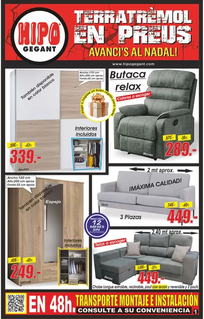 Ofertas de Hogar y Muebles en Benidorm | Avanci's al Nadal! de Hipo Gegant | 18/11/2024 - 6/1/2025