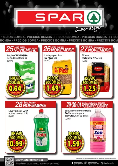 Catálogo SPAR | SPAR bombazos 25 noviembre - 1 diciembre | 25/11/2024 - 1/12/2024